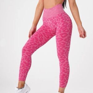 Hot Pink Cheetah Print NVGTN Leggings
